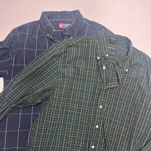 Lot of 2!‎ Mens Ralph Lauren Nautica Button Down Shirt, Long Sleeve - Large